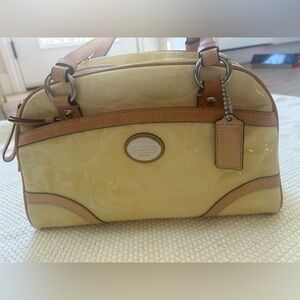 Patent Leather Coach Peyton Signature Embossed Satchel F20065